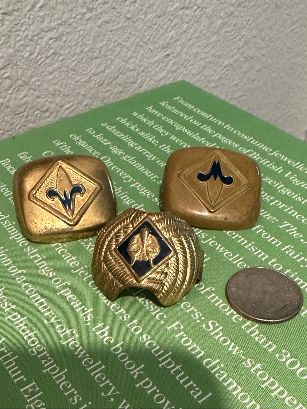 Vintage Set of 3 Boy Scouts neckerchief slides